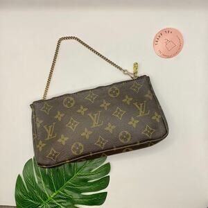 Louis Vuitton Sac Pochette Monogram Vintage Canvas Shoulder Bag Crossbody Pouch